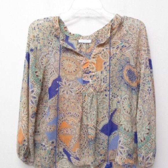 Francesca’s Jun & Ivy Sheer Boho Blouse EUC - Picture 4 of 4
